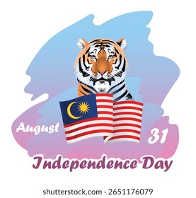 National Holidays. August 31 Malaysia Independence Day poster. vector art illustration