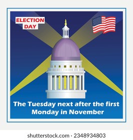 National Holidays. Election day poster. Vector art illustration
