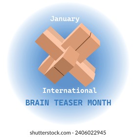 National Holidays. International Brain Teaser Month poster