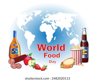 National Holidays. World Food day poster. Vector illustration