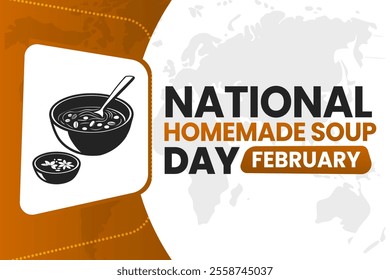 NATIONAL HOMEMADE SOUP DAY Vector Illustration background