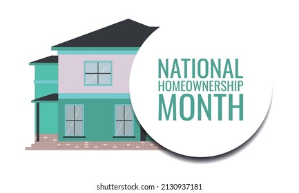 National Homeownership Month. Design suitable for greeting card poster and banner