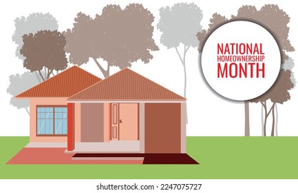 National Homeownership Month. Design suitable for greeting card poster and banner