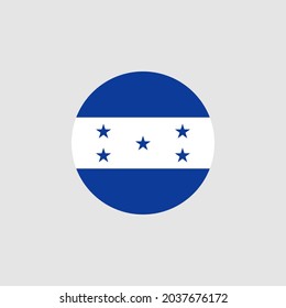 National Honduras flag, official colors and proportion correctly. Vector illustration. EPS10.