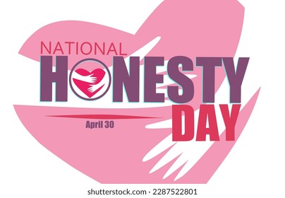 National honesty day April 30 vector illustration, suitable for web banner poster or card campaign