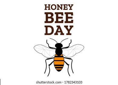 National Honey Bee Day. August 15. Holiday concept. Template for background, banner, card, poster with text inscription. Vector EPS10 illustration