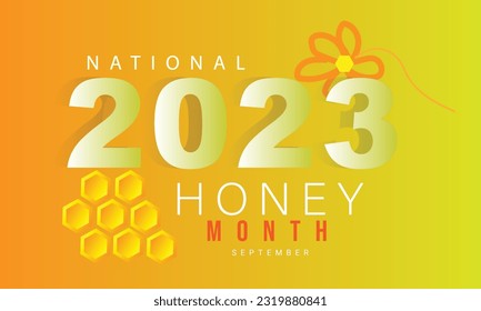 National Honey Month. background, banner, card, poster, template. Vector illustration.