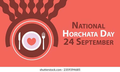 National Horchata Day vector banner design. Happy National Horchata Day modern minimal graphic poster illustration.