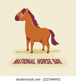 National Horse Day background. Vector design illustration.