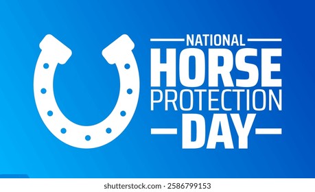 National Horse Protection Day background banner or poster design template. observed every year in March. Holiday concept. Use to any Template, card, poster, placard, template.