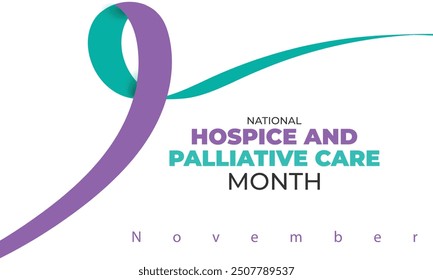 National Hospice and palliative care month. background, banner, card, poster, template. Vector illustration.