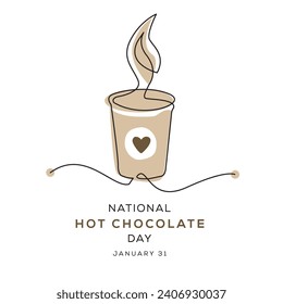 National hot chocolate day, held on 31 January.