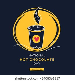 National hot chocolate day, held on 31 January.