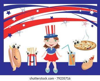 National hot dog day,background  vector