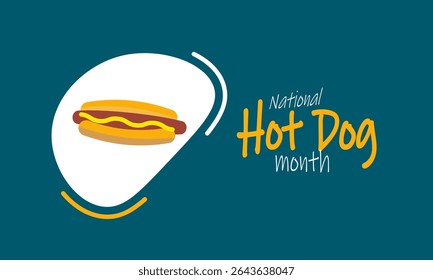 National Hot Dog Month background illustration. Holiday concept. Utilize  for  background, banner, placard, card, and poster design template with  professional  illustraion design 