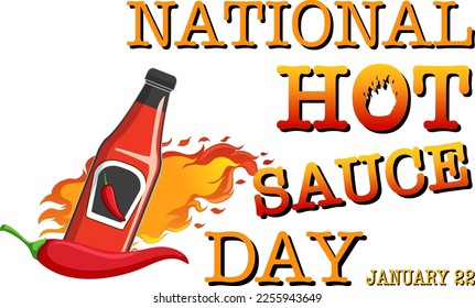 National hot sauce day banner illustration