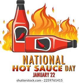 National hot sauce day banner illustration