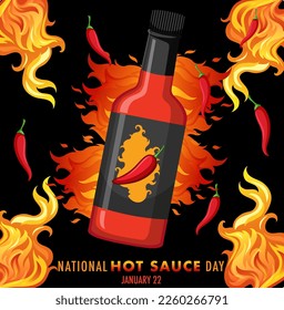 National hot sauce day banner illustration