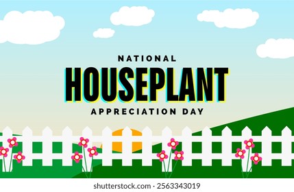 National Houseplant Appreciation Day Holiday Concept