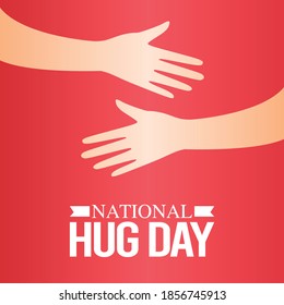 National Hug Day Vector Illustration. Suitable for greeting card poster and banner