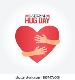 National Hug Day Vector Illustration. Suitable for greeting card poster and banner