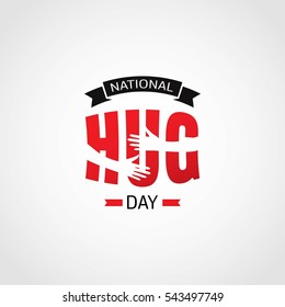 National Hug Day Vector Illustration