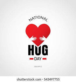 National Hug Day Vector Illustration