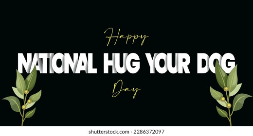 National Hug Your Dog Day vector illustration- April 10 - USA Holiday