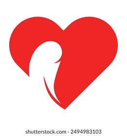 National Hugging Day. Arms around the heart. International Hug Day. Flat style sign for mobile concept and web design. Charity symbol, logo illustration. graphics. illustration isolated on white backg