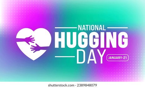 National Hugging day background design template use to background, banner, placard, card, book cover,  and poster design template with text inscription and standard color. vector