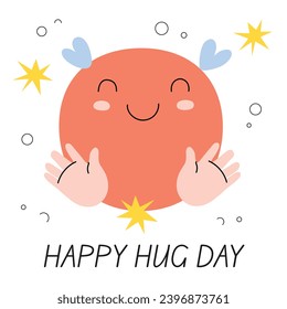 National Hugging Day. happy world hugging day. January 21. happy hug day background. Cartoon Vector illustration Template for Poster, Banner, Flyer, Greeting, Card, Cover, Post. international hug day.