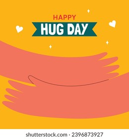 National Hugging Day. happy world hugging day. January 21. happy hug day background. Cartoon Vector illustration Template for Poster, Banner, Flyer, Greeting, Card, Cover, Post. international hug day.