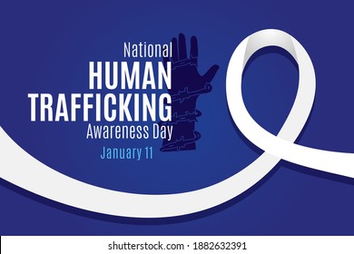 National Human trafficking Awareness Day. Vector illustration on the theme of January 11th