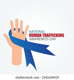 National Human Trafficking Awareness Day abstract vector design. Good for banners. social media. Simple and Elegant Design