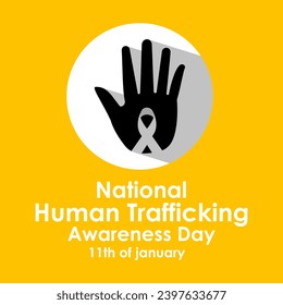 National Human Trafficking Awareness Day vector template. Shining a Light on Human Trafficking Prevention and Support with Awareness . background, banner, card, poster design.