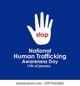 National Human Trafficking Awareness Day vector template. Shining a Light on Human Trafficking Prevention and Support with Awareness . background, banner, card, poster design.