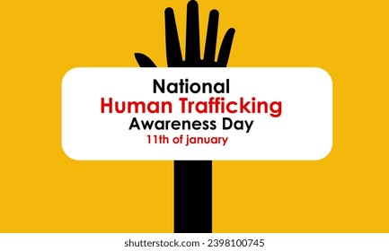 National Human Trafficking Awareness Day vector template. Shining a Light on Human Trafficking Prevention and Support with Awareness . background, banner, card, poster design.