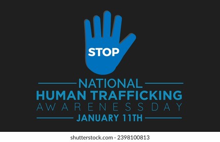 National Human Trafficking Awareness Day vector template. Shining a Light on Human Trafficking Prevention and Support with Awareness . background, banner, card, poster design.