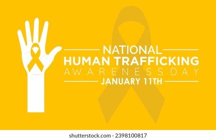 National Human Trafficking Awareness Day vector template. Shining a Light on Human Trafficking Prevention and Support with Awareness . background, banner, card, poster design.