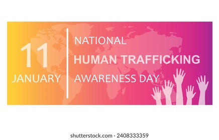 National Human Trafficking Awareness Day,  banner, icon, vector.