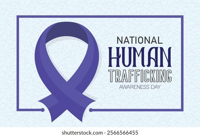 National Human Trafficking Awareness Day is observed every year on january 11. with Vector illustration