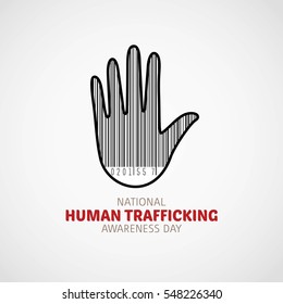 National Human Trafficking Awareness Day. Vector Illustration.