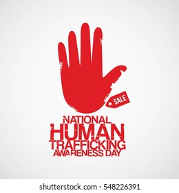 National Human Trafficking Awareness Day. Vector Illustration.