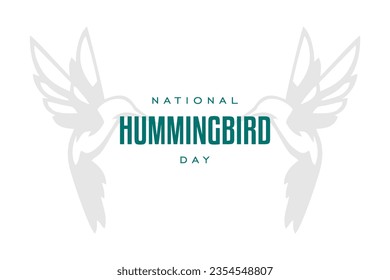 National Hummingbird Day background template Holiday concept