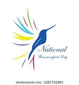 national hummingbird day. Design suitable for greeting card poster and banner