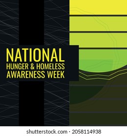 National Hunger  Homeless Awareness Week.Geometric design suitable for greeting card poster and banner