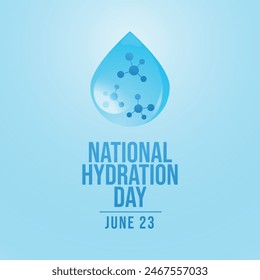 National Hydration Day vector  design template good for celebration usage. hydration vector illustration. flat design. vector eps 10.
