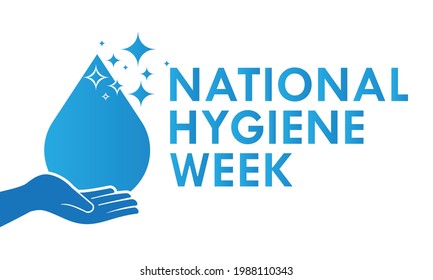 Nationale Hygiene-Week-Sensibilisierungskonzepte, die jeden Juli beobachtet werden. Hygiene Week Template für Hintergrund, Banner, Poster, Kartenbewusstsein.