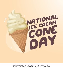 National Ice Cream Cone Day design template good for celebration usage. ice cream vector illustration. ice cream illustration. flat design. vector eps 10.