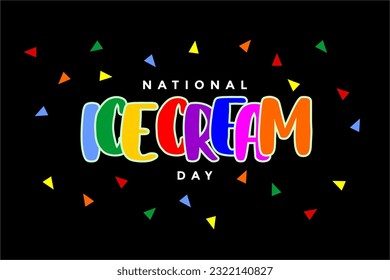 national ice cream day background template Holiday concept
